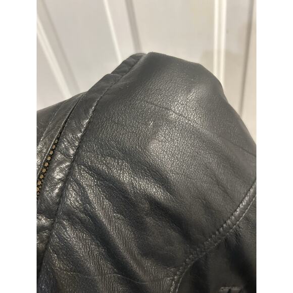 Rare! Vintage Members Only Black Leather Bomber Jacket Sz L - Picture 14 of 15